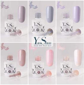 img 3 attached to 💅 YaoShun Gel Nail Polish Kit - Mist Grey and Nude Series 6 Colors | UV Nail Gel Gift Box for At-Home Manicure | Soak Off Nail Gel Kit | Gel Nail Art Set