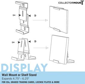 img 3 attached to 🔲 CollectorMount CD Mount Wall Frame Display and Shelf Stand: Invisible & Adjustable 5-Pack