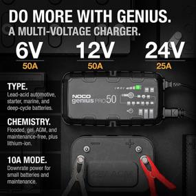 img 2 attached to 🔋 NOCO GENIUSPRO50: 50-Amp Smart Charger, Battery Maintainer, Power Supply, Desulfator, with Temperature Compensation for 6V, 12V, and 24V Batteries