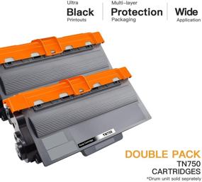 img 3 attached to Картридж с тонером EZ Ink (TM) с высоким ресурсом совместим с Brother TN750 TN-750 TN720 TN-720 - Идеально подходит для HL-5450DN HL-5470DW HL-6180DW MFC-8710DW MFC-8910DW MFC-8950DW (2 шт., черный)
