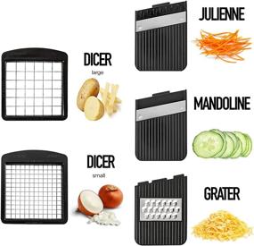 img 3 attached to Fullstar All-in-One Vegetable Chopper, Mandoline Slicer, and Cheese Grater with Multi-Blade French Fry Cutter and Veggie Dicer - Includes Bonus Handheld Spiralizer and Kitchen Gadgets