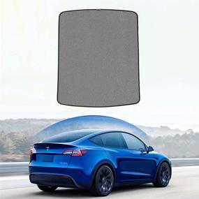 img 4 attached to 🌞 BMZX Model Y Sunroof Shade: Foldable, Heat-Isolating Sunshade for Tesla Model Y 2020-2021