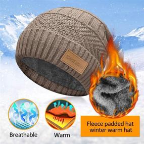 img 1 attached to 🧣 Unisex Winter Beanie Hat Scarf Set - 2-Piece Warm Knit Set, Thick Knit Skull Cap