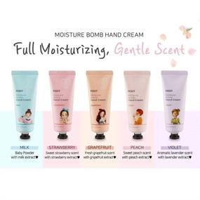 img 1 attached to 💦 Корейская косметика FASCY Moisture Bomb Hand Cream - Максимальное увлажнение, освежающее и нет жирной пленки (40 мл x 5)