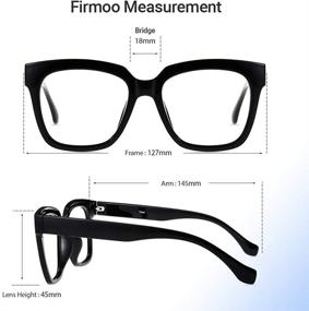 img 1 attached to Firmoo Blue Light Blocking Glasses: Stylish Oversize Square Computer Eyewear for Women and Men - Relieve Eye Strain and Glare