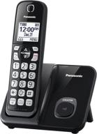 📞 panasonic high contrast cordless phone with call block - 1 handset - kx-tgd510b (black) logo