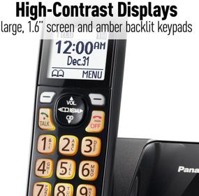 img 1 attached to 📞 Panasonic High Contrast Cordless Phone with Call Block - 1 Handset - KX-TGD510B (Black)