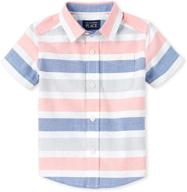 👕 boys' sleeve printed oxford clothing for tops, tees & shirts by childrens place logo