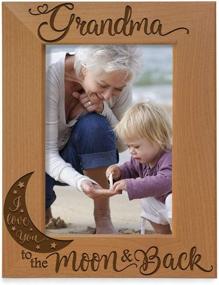 img 4 attached to 🌙 KATE POSH - Engraved Natural Wood Picture Frame: Grandma I Love You to the Moon and Back. Perfect Mother's Day Gifts for Grandma, Birthday Gifts for Grandmother, Best Grandma Ever. Size: 4x6 (Vertical Orientation).