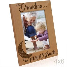 img 2 attached to 🌙 KATE POSH - Engraved Natural Wood Picture Frame: Grandma I Love You to the Moon and Back. Perfect Mother's Day Gifts for Grandma, Birthday Gifts for Grandmother, Best Grandma Ever. Size: 4x6 (Vertical Orientation).