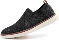 👞 stylish and comfortable bayq knit loafers: lightweight men's slip-on driving shoes logo