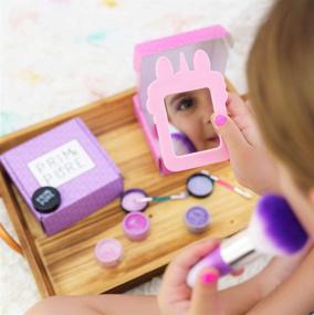 img 1 attached to 🦄 Prim and Pure Mineral Gift Set: Discover Magic with Unicorn Mirror, Ideal for Play Dates & Birthday Parties, Kids Eyeshadow Makeup – Organic & Natural Kit for Kids, Made in USA (Pink)