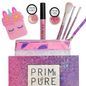 img 4 attached to 🦄 Prim and Pure Mineral Gift Set: Discover Magic with Unicorn Mirror, Ideal for Play Dates & Birthday Parties, Kids Eyeshadow Makeup – Organic & Natural Kit for Kids, Made in USA (Pink)