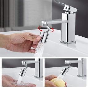 img 3 attached to 🚰 360 Degree Swivel Sink Faucet Aerator with Wide Angle Spray- Dual Function Kitchen and Bathroom Faucet Aerator- Ideal for Face Washing, Gargling, and Eyewash Station purposes.