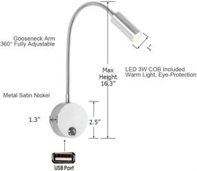 img 1 attached to 🔦 Versatile DC 12V Reading Light with USB Charging and Touch Control - Ideal for Car, Van, Boat, and Motorhome (Aluminum)