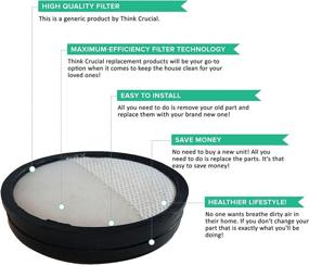 img 2 attached to 🔍 Premium Crucial Vacuum Replacement Filter for Hoover Models UH70400, UH70405, UH70401, UH70403, UH70404, UH70900, UH70905, UH70930 - Exact Fit Primary Filter Part # 303903001 (1 Pack)