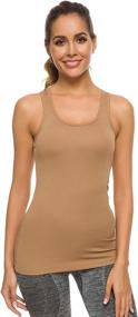 img 3 attached to Women's Speedy Cat Ribbed Tank Tops - Racerback Scoop Neck, Perfect for Intense Workouts