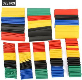 img 2 attached to 🔥 High-Quality Heat Shrink Tubing Set - 328Pcs Tube Assortment for Various Applications