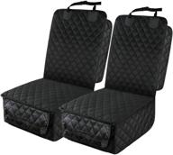 🐾 peticon 2 pack waterproof car seat cover with side flaps - full protection dog seat cover for cars, trucks, suvs, jeep - non-slip, scratchproof captain chair seat cover логотип