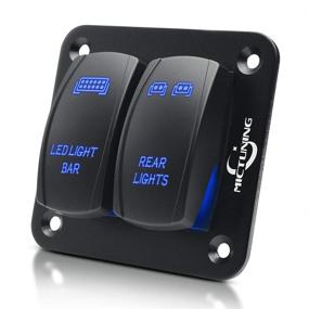 img 4 attached to 🚗 MICTUNING 12V 24V 2 Gang Aluminum Rocker Switch Panel - Premium Blue Backlit LED On/Off Toggle Switch for Car Truck Marine Boat