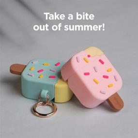 img 3 attached to Чехол для наушников AirPods elago Ice Cream: Милый дизайн мятного цвета с брелоком для девочек, мальчиков - ударопрочный защитный чехол для Apple AirPods 1 и 2 [Зарегистрирован патент США]