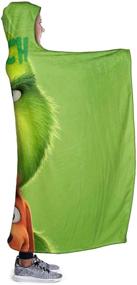 img 2 attached to 🎅 SCOTTA Grinch Stole Christmas Hooded Blanket | Soft Sherpa Fleece Blanket for Kids & Adults | 50"x40