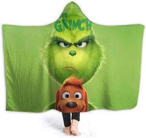 img 4 attached to 🎅 SCOTTA Grinch Stole Christmas Hooded Blanket | Soft Sherpa Fleece Blanket for Kids & Adults | 50"x40