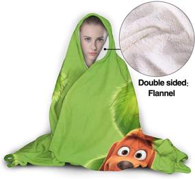 img 1 attached to 🎅 SCOTTA Grinch Stole Christmas Hooded Blanket | Soft Sherpa Fleece Blanket for Kids & Adults | 50"x40