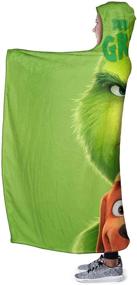 img 3 attached to 🎅 SCOTTA Grinch Stole Christmas Hooded Blanket | Soft Sherpa Fleece Blanket for Kids & Adults | 50"x40