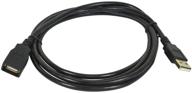 🔌 кабель продления monoprice 15 футов usb 2.0 a male to a female - 28/24awg, разъем с покрытием из золота, черного цвета логотип