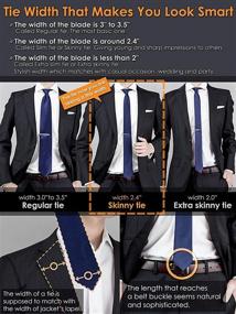 img 1 attached to WANDM Skinny Business Necktie Washable Men's Accessories