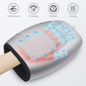 img 3 attached to Advanced Cordless Hand Massager: Heat & Compression, 3 Modes/3 Pressure Levels for Arthritis, Carpal Tunnel, Finger Numbness Relief | Electric Finger Wrist Massager - Ideal Gift for Women and Men