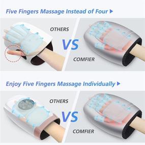 img 2 attached to Advanced Cordless Hand Massager: Heat & Compression, 3 Modes/3 Pressure Levels for Arthritis, Carpal Tunnel, Finger Numbness Relief | Electric Finger Wrist Massager - Ideal Gift for Women and Men