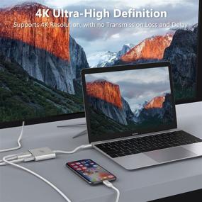 img 1 attached to 🔌 JZV Адаптер USB C к HDMI с поддержкой 4K HDMI, порта USB 3.0 и порта для зарядки USB C - Аксессуары для MacBook Pro, совместим с MacBook Pro, MacBook Air, iPad Pro - Конвертер HDMI в USB C