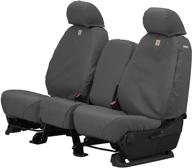 🚗 custom carhartt seat covers by covercraft - ssc3456cagy, 1st row 40/20/40 bench seat, compatible with chevrolet silverado/gmc sierra models, gravel logo