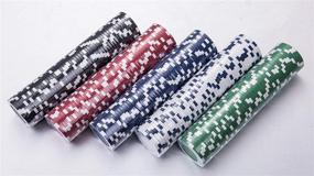 img 1 attached to 🎰 200PCS Casino Poker Chips Set, 11.5 Grams, Texas Holdem Blackjack Gambling, Aluminum Case - Smilejoy