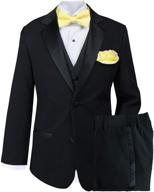 👔 spring notion boys' tuxedo handkerchief: black and yellow suits, clothing, sport coats logo