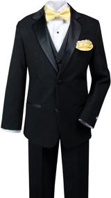 img 3 attached to 👔 Spring Notion Boys' Tuxedo Handkerchief: Black and Yellow Suits, Clothing, Sport Coats