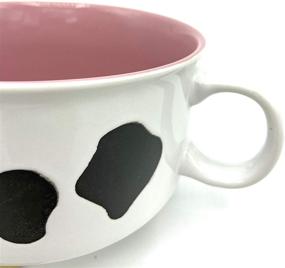 img 1 attached to Boston Warehouse Souper Mug with Lid: Udderly Cows Collection - 22oz Capacity, Hand Painted Delight!