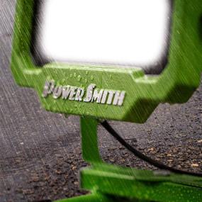 img 3 attached to 🔦 PowerSmith PWL110S: Weatherproof LED Work Light with 360° Tilt, Metal Stand, and Adjustable Metal Hook - 1080 Lumen, Green Color