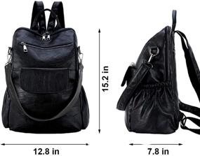 img 1 attached to Designer Backpack Waterproof Shoulder Brown【PU】