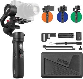 img 4 attached to Zhiyun Crane M2 Official - Handheld 3-Axis Gimbal Stabilizer for Mirrorless Camera, Gopro, and Smartphone with Grip Tripod