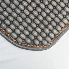 img 1 attached to Relax and Unwind with Dr.OX Wood Beaded Massaging 🪑 Seat Cover - Perfect for Car, Truck, or Office Chair (Gray)