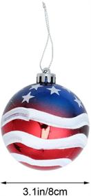 img 3 attached to 🎇 LUOEM Independence Day Hanging Balls Ornaments: Stunning Patriotic Tree Decor for Holidays, Weddings & More - Set of 6pcs