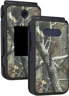 📱 cingular flip 4 and cricket debut case - real woods camo protective cover for u102ac and u102aa flip phones logo