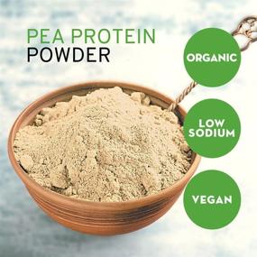 img 2 attached to 🌱 Healthier Comforts Reduced Sodium Organic Pea Protein Powder (1 lb.) - Unflavored, Grown & Processed in USA, Kosher, Vegan, Gluten Free, Non-GMO, Keto Friendly - Plant Based Protein Shake (16 oz)