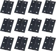 pack of 12 antrader folding butt hinges - 2-2/5'' long cabinet gate closet door hinge, black home furniture hardware logo