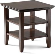 🪑 simplihome acadian end table, 19 inches, in brunette brown logo