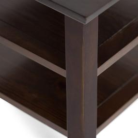 img 2 attached to 🪑 SimpliHome Acadian End Table, 19 inches, in Brunette Brown