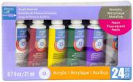 vibrant shades: metallic & neon acrylic paint set by artist's loft - unleash your creativity! logo